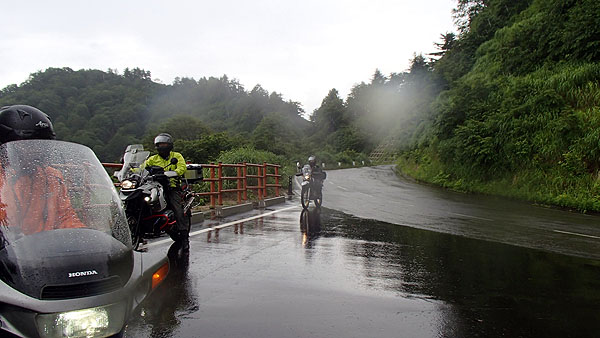 一時的に強い雨にも遭遇